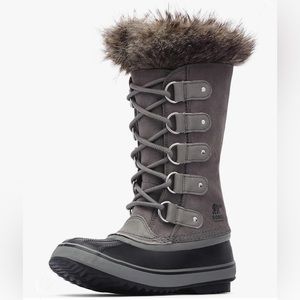 Sorel Joan of Arctic Gray Leather Waterproof Women's Boots Size 8